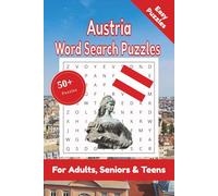 Austria Word Search Puzzle: 50+ Puzzles Word Search Easy to Read about Austria and More | 6x9 inches, 110 pages | Gift for Austria, Countries & Traveling Lover