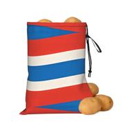 Austriaco Stripe Produce Storage Bag - Sacco traspirante per patate e | Tessuto che blocca la luce. Estende la freschezza. Cerniera laterale. Facile da trasportare.