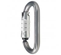 AustriAlpin - Ovalo ID Aluminium 3-Way Auto-Lock - Moschettoni a ghiera grigio