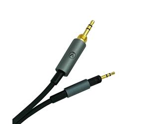 Austrian Audio Cavo Audio HXC3 con connettore jack da 3,5 mm e frenafiletti a vite, cavo di collegamento per cuffie HiX-50/55 (lunghezza: 3 m, chiusura a baionetta sul lato d'ascolto), nero