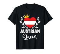 Austrian Queen Austria Flag Proud Austrian Woman Maglietta