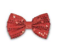 AUSUAYA BT-3 - Papillon da uomo, con paillettes scintillanti, per compleanno, matrimonio, Rosso, taglia unica