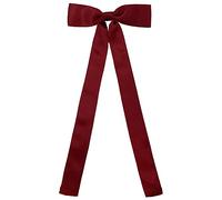 AUSUAYA Cravatta lunga pre-legata da donna, regolabile in raso occidentale per la decorazione della maglietta WT-01, borgogna, Taglia unica