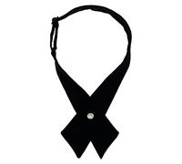 AUSUAYA Fiocco incrociato per donne o uomini, Fiocco incrociato per ragazzi per ragazze in uniforme e Lolita o accessori per magliette Cosplay T-shirt GB-W-B-T2, Nero , Taglia unica