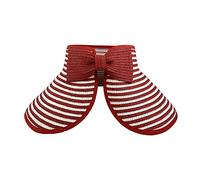 AUSUAYA Grande cappello da sole per donne e uomini, cappello da sole in bambù con tesa larga per il giardinaggio DE-Y-B6M, Rosso e bianco a righe, Taglia unica