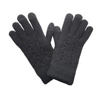 AUSUAYA Guanto invernale caldo per donne e uomini, guanto di lana spesso con touchscreen DEW-G-G1 (Nero, Taglia unica)
