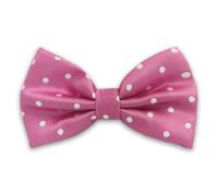 AUSUAYA Papillon a pois da uomo, per adolescenti, formale, tuxedo bowtie per lauree casual o feste di nozze BT-BD1, Rosa a pois bianchi, Taglia unica