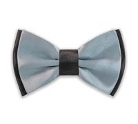 AUSUAYA Papillon da smoking da uomo, papillon per ragazzi per laurea o festa di nozze BT-BYB2, Blu chiaro con bianco, Taglia unica