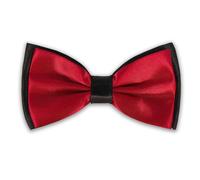 AUSUAYA Papillon da smoking da uomo, papillon per ragazzi per laurea o festa di nozze BT-BYB2, Bordeaux con Nero, Taglia unica