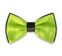 AUSUAYA Papillon da smoking da uomo, papillon per ragazzi per laurea o festa di nozze BT-BYB2, Verde erba con nero, Taglia unica