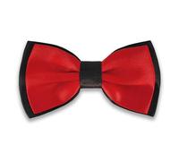 AUSUAYA Papillon da uomo, classico, smoking mosche per uomo, vestito e camicia, da uomo, Bow Tie for Boy BT-BYB2, Rosso con nero, Taglia unica