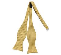 AUSUAYA Papillon da uomo, papillon classico, da annodare da uomo, completo e camicia e smoking da uomo papillon per ragazzo DE-M-S-B8, Dorato con pois neri, Taglia unica