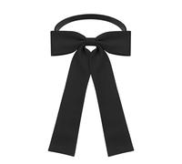 AUSUAYA Papillon in Seta Pre-legato per Donne, Papillon per Ragazze Scolastiche Anime, Papillon da Ufficio per Signore Uniforme da Lavoro Kawaii per San Valentino GB-WBT-8, Nero , Etichettalia unica