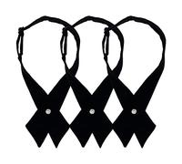 AUSUAYA Papillon incrociato per donne o uomini, papillon incrociato per ragazze uniforme e Lolita o Cosplay t-shirt accessorio GB-W-B-T2, Z - Nero - 3 Confezioni, Taglia unica