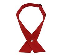 AUSUAYA Papillon incrociato per donne o uomini, papillon incrociato per ragazze uniforme e Lolita o Cosplay t-shirt accessorio GB-W-B-T2, Rosso, Taglia unica