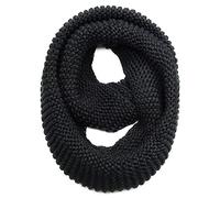 AUSUAYA Sciarpa Infinity da donna, sciarpe ad anello in maglia spessa e grossa di lana per signore, scaldacollo per l'inverno e il freddo GB-W-S-J1, Nero , Taglia unica