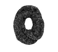 AUSUAYA Sciarpa Infinity da donna, sciarpe ad anello in maglia spessa e grossa di lana per signore, scaldacollo per l'inverno e il tempo freddo GB-W-S-J1, Nero e grigio, Taglia unica
