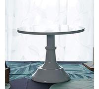 ausuky - Alzata per torte rotonda, un ripiano, per dolci e frutta, per servire ed esporre, per tavoli e mensole, per feste e compleanni (bianco)