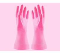 Ausuky - Guanti da cucina in gomma per la pulizia dei piatti, comodi e sottili, colore: Rosa