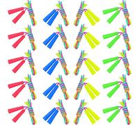 ausurme Confezione da 20 corde per saltare per bambini, 2,1 m, arcobaleno | Corda per saltare, resistente, con manici in plastica, corde per saltare vivaci, per divertimento all'aperto