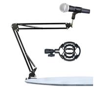 AUSYIWI Asta Microfono Supporto Microfono Braccio Microfono Scrivania Tavolo Gaming con Porta Microfono Anti Vibrazione 360°Sopportare Massimo 3 KG