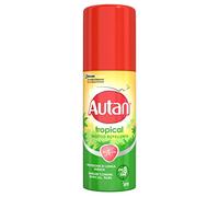 Autan Tropical Insetto Spray Insetto Repellente e Antizanzare Tigre e Comuni, Confezione da 50 ml, Protezione di Lunga Durata