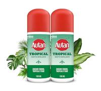 Autan Tropical Spray Secco, Spray Antizanzare Forte, Repellente Zanzare Azione Protettiva Duratura, Fino a 8h protezione, per Viaggi in Luoghi Tropicali, Efficace per Virus West Nile, 2 Conf da 100 ml