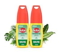 Autan Tropical Vapo, Spray Antizanzare, Repellente Zanzare Azione Protettiva Duratura, Fino a 8h di protezione, Adatto a viaggi in luoghi tropicali, Efficace contro Virus West Nile, 2 Conf. da 100ml