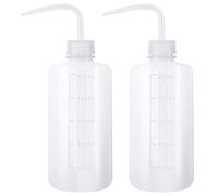 Autdor Bottigliette da 500 ml, 2 flaconi per tatuaggi, in plastica, di sicurezza, per uso in laboratorio, per pulizia grassa, lavaggio e tatuaggi