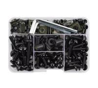 AUTEBGV B per Ninja1000 ZX1000 2015 2016 2017 2018 2019 per ZX10R ZX12R ZX14R ZX6R ZX636 ZZR600 Assortimento di Rondelle Dadi Viti Moto(Black)