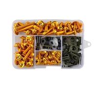 AUTEBGV Compatibile con Suzuki per RM65 RM80 RM85 RM100 RM125 RM250 155 Pezzi Carenatura Moto per Kit Bulloni Corpo Vite Dado Bulloni per Moto(Yellow)