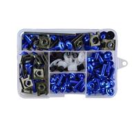 AUTEBGV Compatibile con Suzuki per RM65 RM80 RM85 RM100 RM125 RM250 155 Pezzi Carenatura Moto per Kit Bulloni Corpo Vite Dado Bulloni per Moto(Blue)