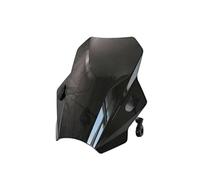 AUTEBGV Compatibile con Yamaha per FZ1 per FZ6 per FZ8 per XJ6 Parabrezza Universale per Moto Copri Parabrezza Schermo Lente fumé Deflettore per Moto Moto Parabrezza(Black)