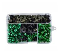 AUTEBGV Compatibile con Yamaha per YZF-R1 R15 R25 R3 R6 R125 R15 R25 MT03 MT07 MT10 MT09 Moto Rondelle Dadi Viti Assortimento Bulloni per Moto(Green)