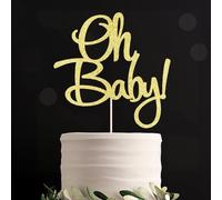 Auteby Oh Baby Cake Topper - Baby Shower per ragazzi e ragazze