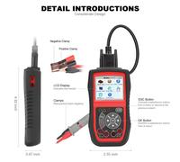 Autel AL539B Lettore di codici automatici Tester batteria elettrica per batterie 12 Volt EOBD OBD 2 OBD2 Scanner Spedizione gratuita originale OBD2 Scanner