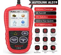 Autel Autolink AL319 Lettore Codici OBD2 Spegnere la Spia MIL Strumento SCANNER