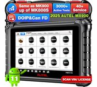 Autel MaxiCheck MX900 Diagnosi Auto, 2025 Scanner Bidirezionale con 3000+ Test Attivi, Funziona come MK900 MK900BT, Fino a MK808BT MK808S MX808S, DoIP&CANFD, 40+ Servizi, Diagnosi Tutti Sistem, 11OS