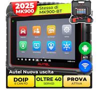 Autel MaxiCOM MK900 OBD2 Auto Diagnostica: 2024 come MK900BT Aggiornamento da MK808BT PRO MX808S MK808Z Strumento Diagnostico, 40+ Servizio, 3000+ Test Attivi, CANFD/DoIP, Tutte le Diagnosi di Distema