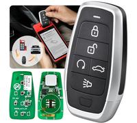 Autel MaxiIM Chiave Grezza IKEYAT005BL, Telecomando Universale Programmabile Sostitutivo, 5 Pulsanti, Apprendimento OBD per 700+ Auto, Dual Band, Telecomando 40M, Compatibile con KM100