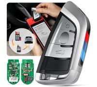 Autel MaxiIM Chiave Grezza Programmabile IKEYBW003AL, 2025 Chiave Auto Sostitutiva Qualità OE per BMW 3 Pulsanti, Telecomando 130 Piedi/ 40 Metri, Dual Band, Compatibile con KM100 IM508S Pro IM608S II