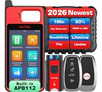 Autel MaxiIM KM100 (X) Programmatore Chiavi Auto, Simulazione Transponder | 2026 Immobilizzatore Chiavi, Lettura/Scrittura/Clonazione Chip, Rilevamento Frequenza, Generazione Chiavi Universali