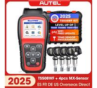 Autel MaxiTPMS TS508WF KIT Strumento diagnostico TPMS tramite 4 sensori Autel MX, aggiornamento gratuito dello strumento di ritenzione TPMS OBD2, aggiornato di TS508