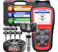 Autel MaxiTPMS TS508WF TPMS Diagnostica, con 8PCS MX-Sensor[Valore: €240] Strumento Programmazione TPMS, Wi-Fi Ver. Aggiorna TS501 PRO TS508 TS401 TS408S, Riapprendimento/Attivazione di Tutti Sensori