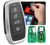 Autel Originale Chiave Grezza IKEYAT004CL, 2025 Chiave Universale Programmabile Sostitutiva per Auto, 4 Pulsanti, 700+ Veicoli, Apprendimento OBD, Dual Band, Telecomando 40M, Compatibile con KM100
