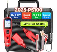 Autel® PowerScan PS100 Tester Circuiti Automobilistici, 12V-24V LCD Display tester Circuito, Rilevatore Cortocircuiti, Multimetro Digitale, Test Resistenza Relè e Diodi, Verifica Messa Terra, Cavo 12M