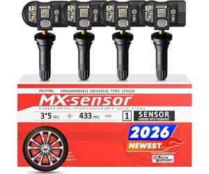 Autel TPMS Sensor 2en1 MX-Sensor, Sistema Monitoraggio Pressione Pneumatici a Pressione a 1 Sensore Capteur, Sensore TPMS Wireless Programmabile e Clonabile a Livello OE per Tutti Veico
