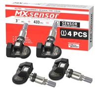 Autel TPMS Sensore MX-Sensor, Doppia Frequenza, Sensore TPMS per 98% delle Auto, Funziona con TS408S TS508WF TS601 TS501 PRO, 100% Sensore TPMS Programmabile e Clonabile (Valvola in Metallo, 4 Pezzi)