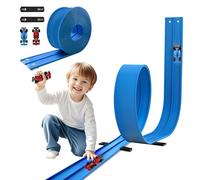 Autennbahn 4,5 m per Hot Wheels, pista flessibile per auto, pista automobilistica, giocattolo a partire da 3 4 5 6 anni, rotola su due piste, per auto 1/64th