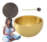 Autentica campana tibetana a mano - Set di campane sonore con e cuscino, suono di Buddha fatto a mano, decorazione spirituale per meditazione per yoga, consapevolezza, dallo stress